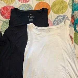 Black and white tank tops